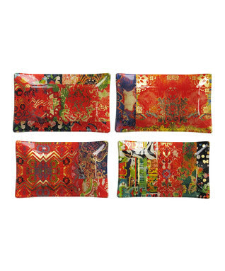 Glass Appetizer Tray - Set of Four